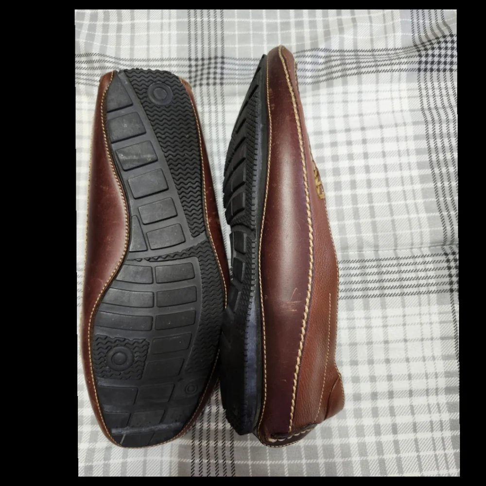 Cole Hann Venetian Dress Shoes Loafers Brown Leather Slip-On Size 11 M●